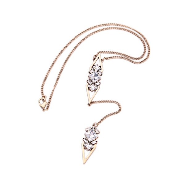 Dora Boutique Jewelry - Boutique! Diamond Crystal Elements long necklace
